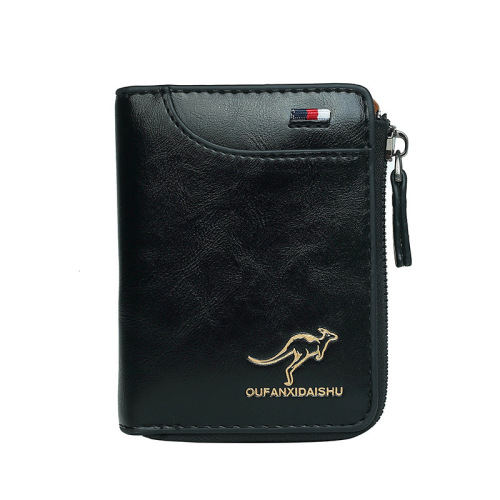  New Wallet Short Wallet Retro Zipper Coin Purse Fashion Card Holder ID Cover Multi-Card Slot Clutch