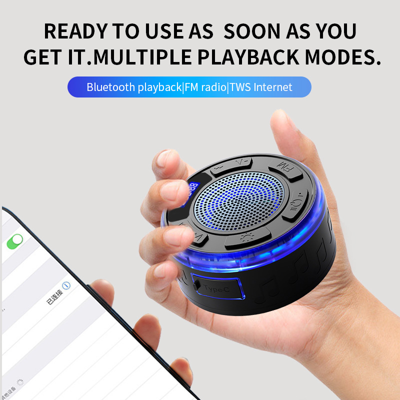 [強度工場] Bluetooth スピーカー バスルーム 防水 クロスボーダー 大型吸盤 ミニ ワイヤレス ホーム アウトドア ポータブル|undefined