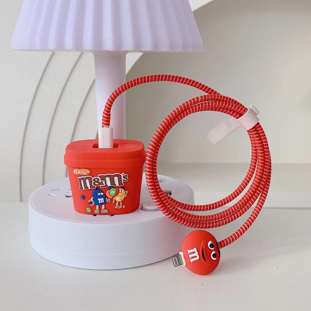 2023 nuevo cargador de dibujos animados cubierta protectora adecuada para Apple carga rápida cabeza 18/20W estándar europeo estándar americano aplicable