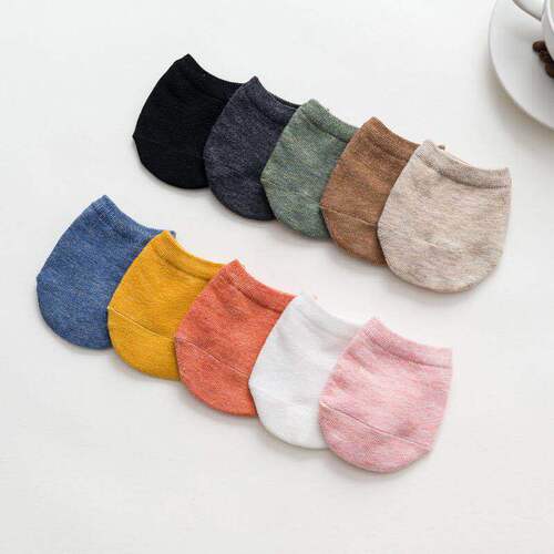 Summer half invisible half socks forefoot socks women's cotton sweat-absorbent boat socks women's thin half socks manufacturer