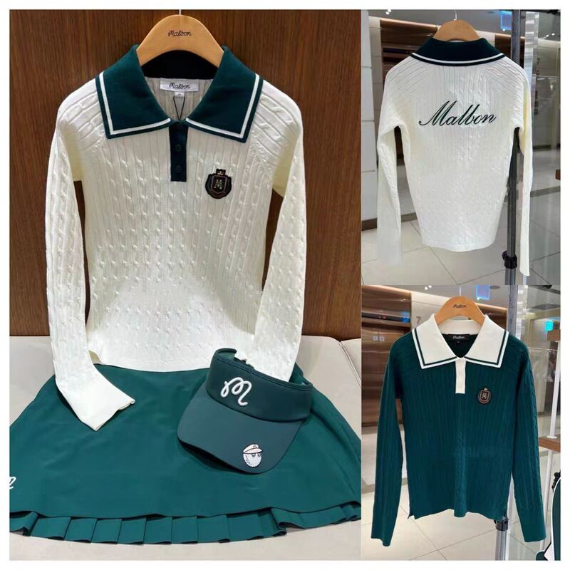 25 New Autumn Golf Clothing for Women, Lapel Long-Sleeved Knitwear, Fashionable and Versatile Casual Sports Top 25 New Autumn Golf Clothing for Women, Lapel Long-Sleeved Knitwear, Fashionable and Versatile Casual Sports Top