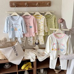 女童睡衣儿童棉质无骨秋衣秋裤家居服女宝宝春秋卡通套装童装批发