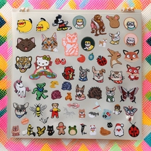 卡通动物平绣背胶激光切电脑绣花服装辅料布贴刺绣贴定制labubu