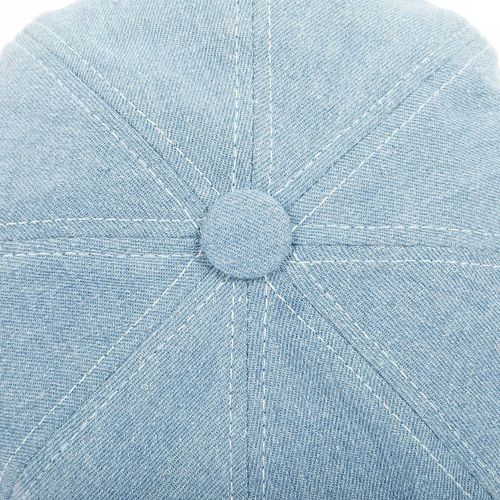 Hats autumn new denim octagonal hat couple women's versatile Korean style fashionable loose travel octagonal hat