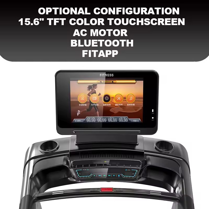 Caminadora inteligente grande silenciosa doméstica amortiguadora de choque escalada gimnasio especial comercial ensanchada pantalla grande Caminadora M8