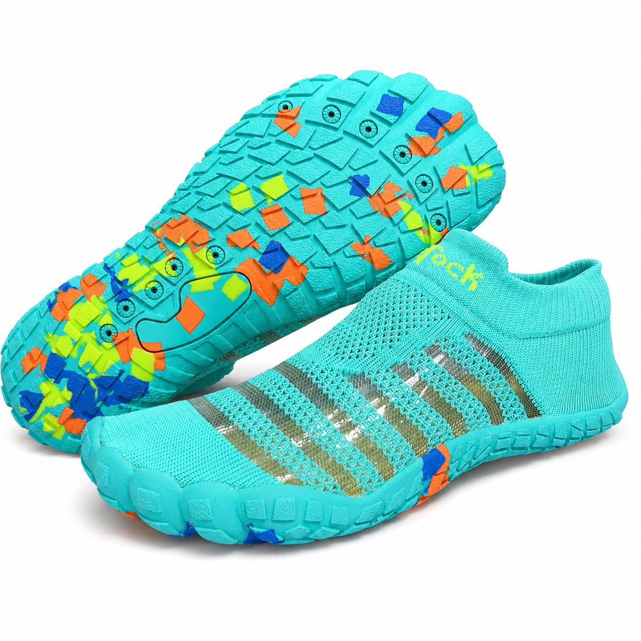 Zapatos de calcetines de verano transfronterizos de moda de punto vacío transpirable retroceso zapatos de playa ensanchados fábrica directa