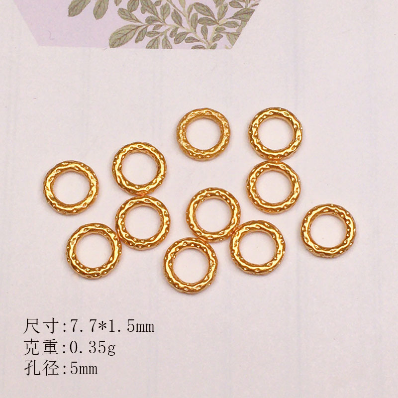 S925 Silver Inlaid Necklace Spacer Beads DIY Handmade Accessories Spacer Beads Semi-Finished Products Wholesale by the Gram