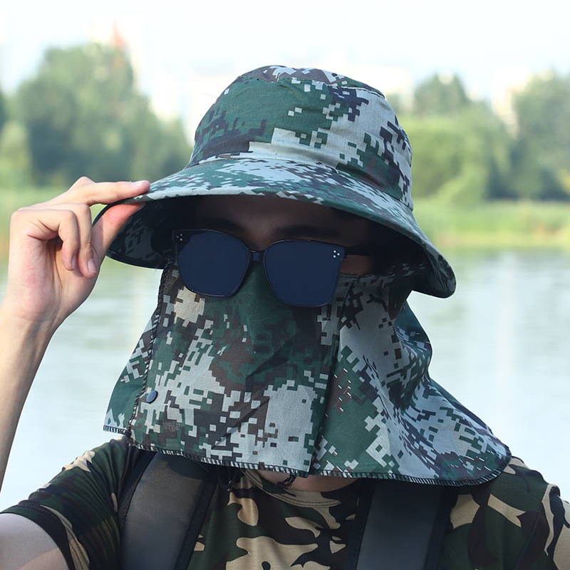 Summer camouflage travel sun hat for men and women