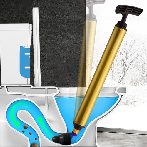 Toilet unclogger clears the toilet, the artifact clears the toilet pipe, the sewer pipe is blocked, the toilet suction tool clears it with one shot