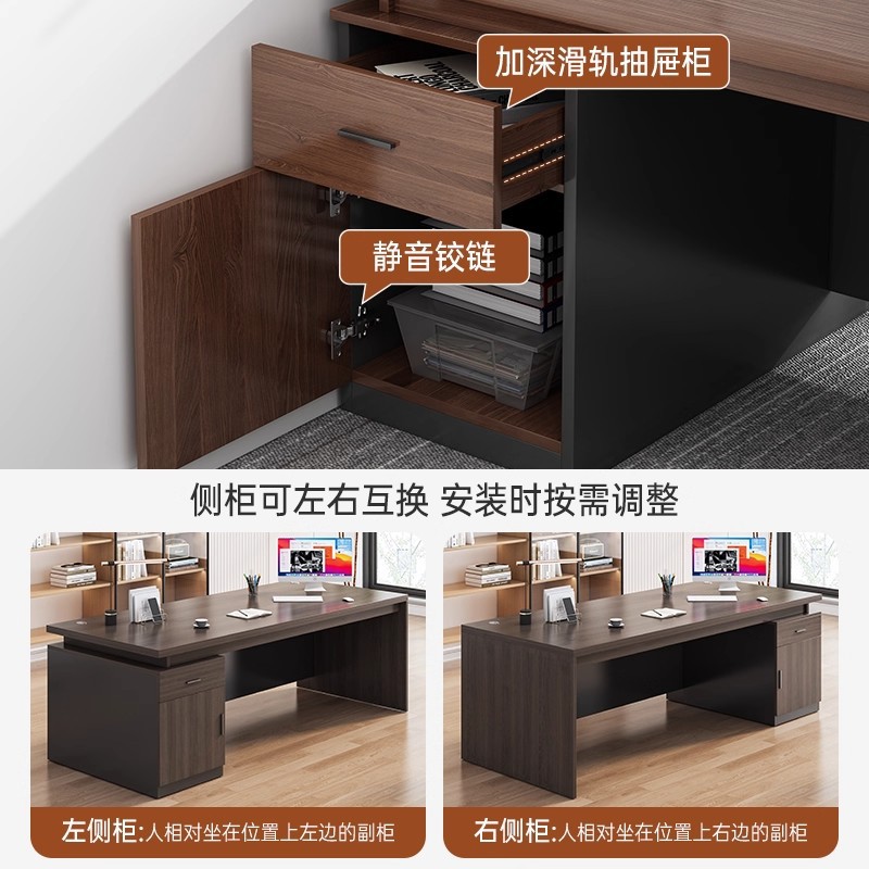 Mesa de oficina doble cara a cara mesa de oficina combinación con cajón mesa de trabajo 2 mesa de computadora financiera para dos personas