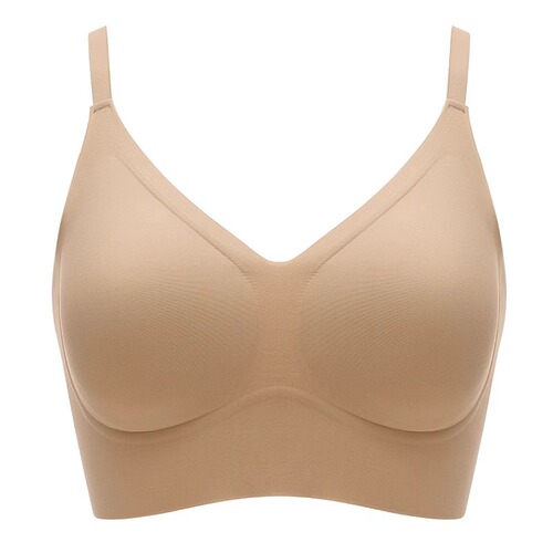 Genuine liquid foundation invisible skin underwear women's non-sized bra large chest showing small sports vest type non-steel ring bra