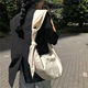 Korean Style Summer New Ins Blogger Recommends Canvas Shoulder Bag Lace-Up Knotted Dumpling Bag Cross-Body Bag Women's Chest Bag