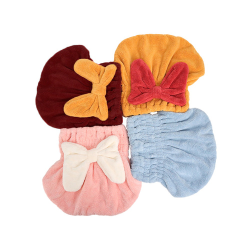 75g high-density bow dry hair cap, cute super absorbent quick-drying hair towel, shower cap for washing hair