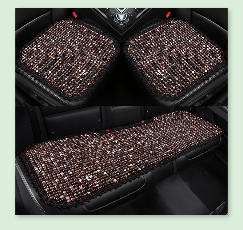 New Resin Jade Summer Breathable Car Seat Cushion Single Piece Cooling Pad Three-Piece Set Rear Seat Cushion Universal Dropshipping