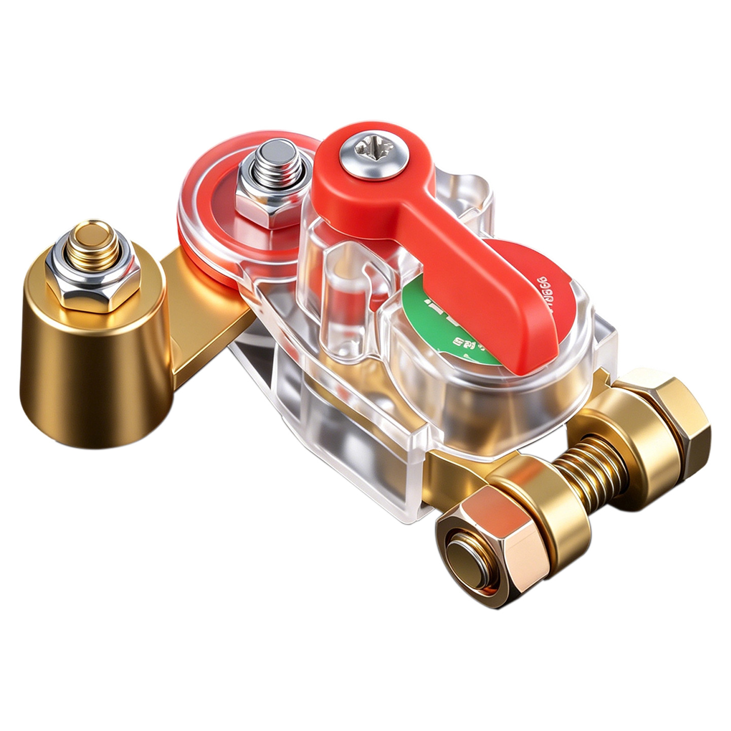 Transfronterizo positivo y negativo general de alta calidad nuevo latón manual engrosado anti-pérdida interruptor de apagado de batería de automóvil image 5