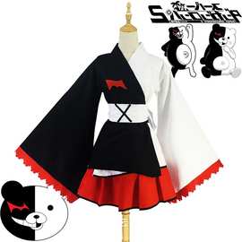 cosplay万圣节服装动漫服装cosplay弹丸黑白熊和服论破图片色氨纶
