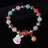 Cartoon crystal jade, round beads, bead bracelet, Birthday gift, 8mm, wholesale