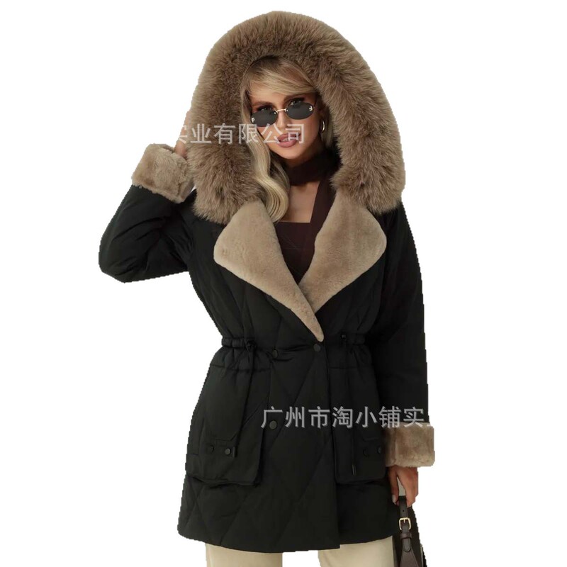 2025 New Style Full Mink Fur Lining Short Parka for Women, Waist-Cinching Slimming Coat for Petite Figures 2025 New Style Full Mink Fur Lining Short Parka for Women, Waist-Cinching Slimming Coat for Petite Figures