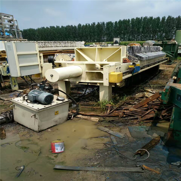 九成新程控板框压滤机 污泥处理设备 操作简单耗电少