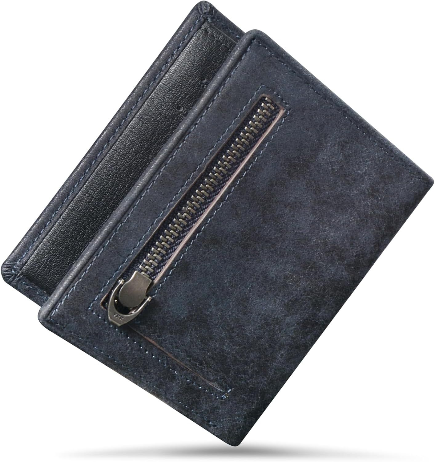 Amazon RFID anti-damagnetizado billetera multifuncional anti-desgaste, doble doble billetera japonesa para hombres