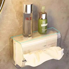 纸巾盒壁挂式抽纸盒家用洗脸巾纳盒厕所卫生间厨房倒挂餐巾纸盒