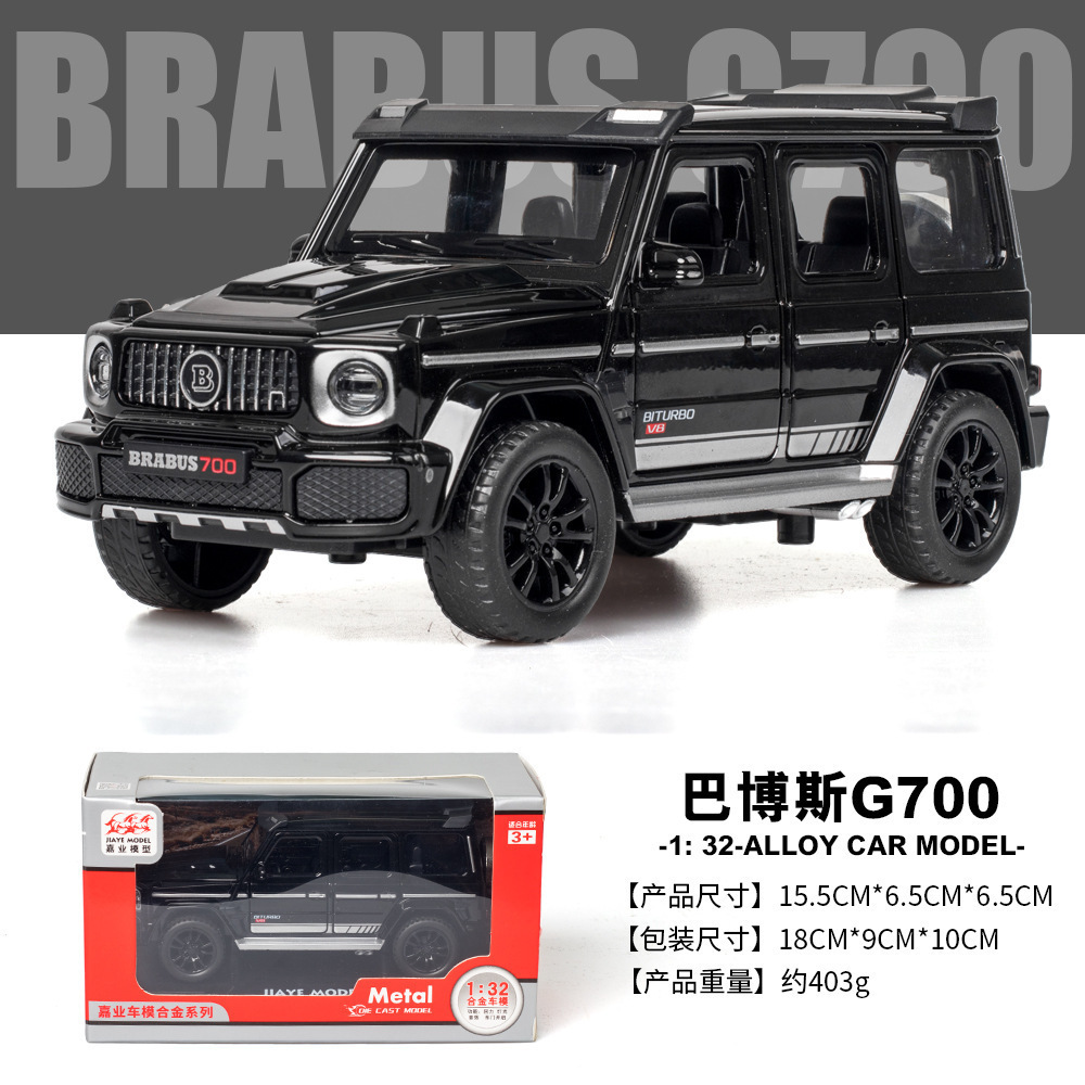 Modelo de coche de aleación Jiaye 1:32 Babos G700 vehículo todoterreno con luz pull back juguete coche efecto de sonido modelo adornos