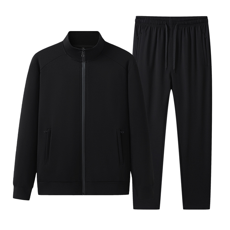 Trajes deportivos transfronterizos primavera y otoño hombres trajes casuales chaqueta de hombre con camisetas de cuello de hombre de moda de tamaño grande