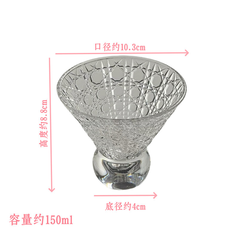 日式创意玻璃杯轻奢高颜值漂亮杯子咖啡杯鸡尾酒杯果汁杯茶水杯|undefined