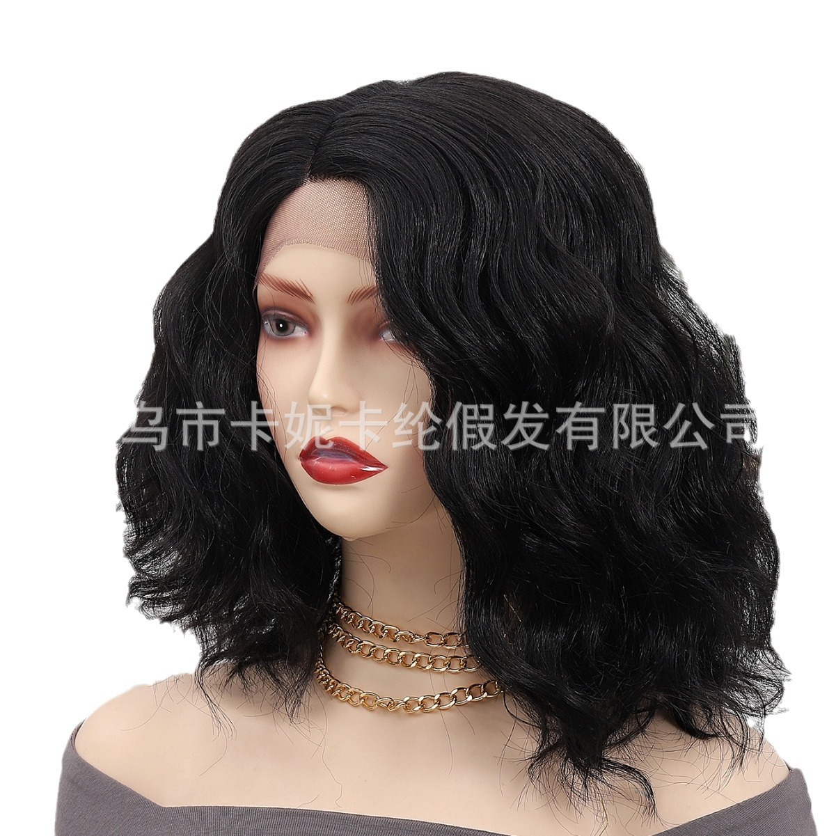 NEWLOOK nuevo cruzado europeo y americano corto mar de cabello de cabello humano de encaje real.