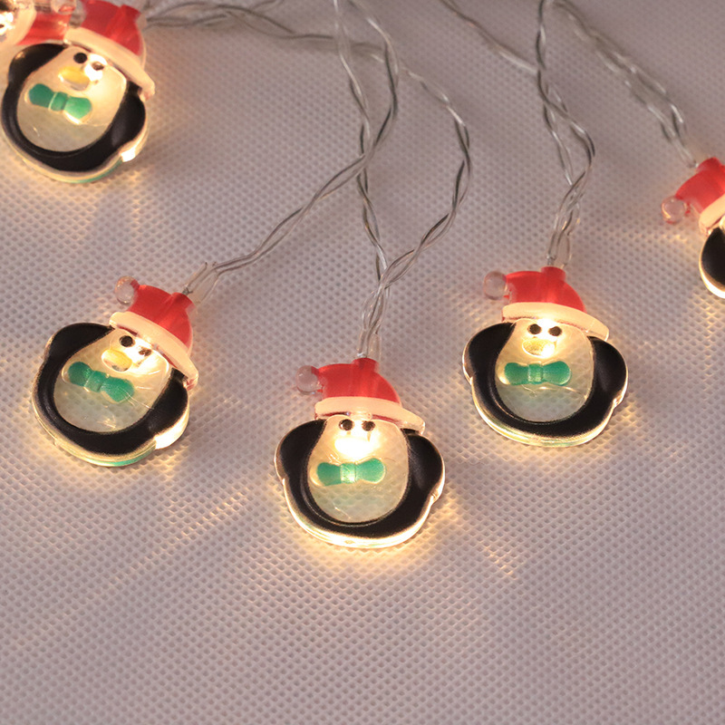 LED cadena de luz de navidad decoración de vacaciones de navidad viejo hombre cadena de luz al aire libre caja de batería muñeco de nieve de navidad cadena de luz de color LED