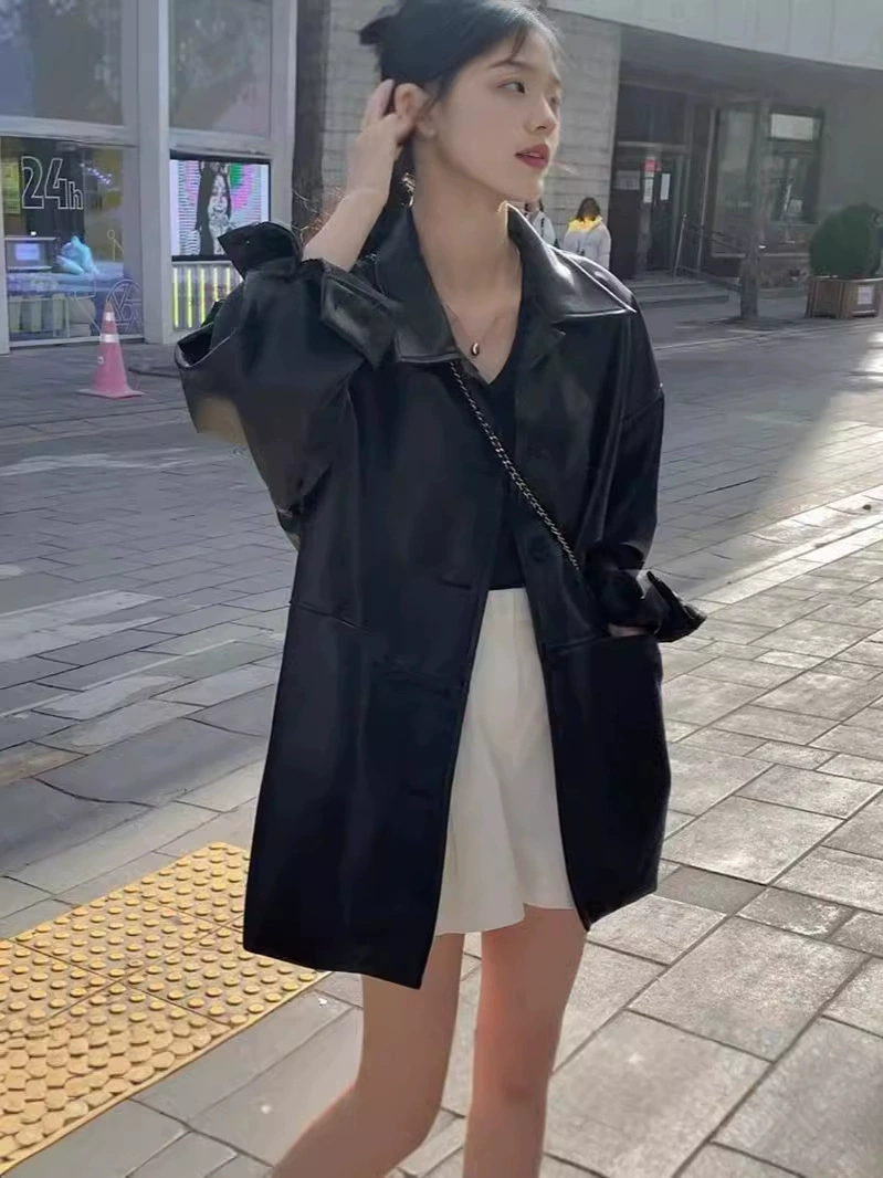 Осенняя куртка для отдыха, корейский стиль, oversize