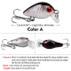 2 Pcs Sinking Lipless Crankbait Lures 26mm 1.6g Hard Baits Bass Pike Crappie Fresh Water Fishing Lure