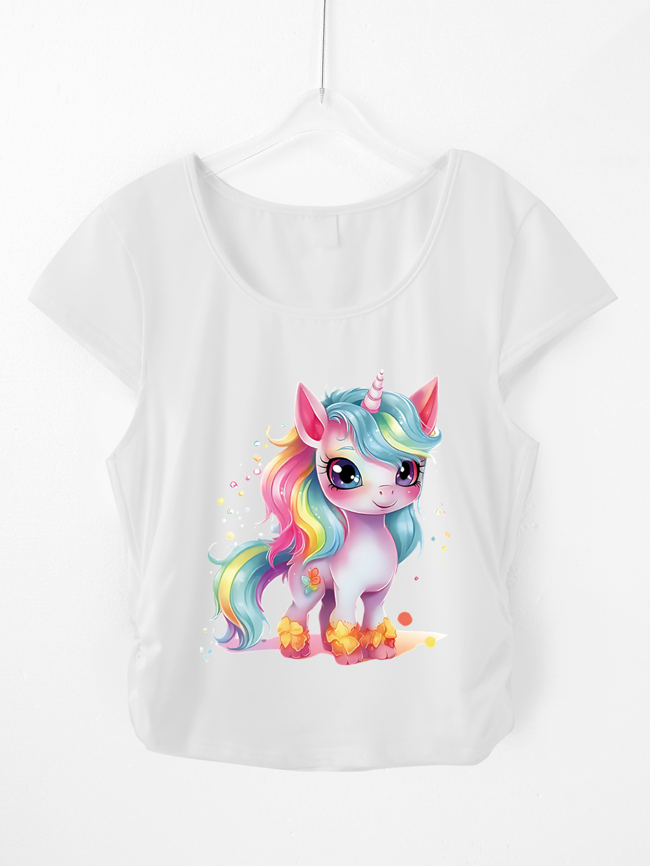 유니콘 화이트 티셔츠