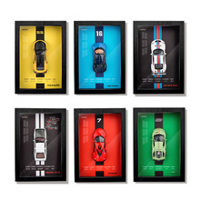 建元8013A盒装1/32车模相框挂画儿童汽车跑车模型玩具收藏摆件