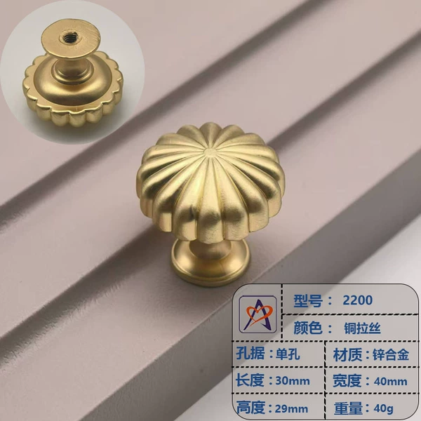 [【铜拉丝】-小南瓜拉手-单孔]
