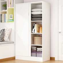 新款推拉门衣柜家用卧室出租房屋用简易组装小户型1米实木衣柜*i*