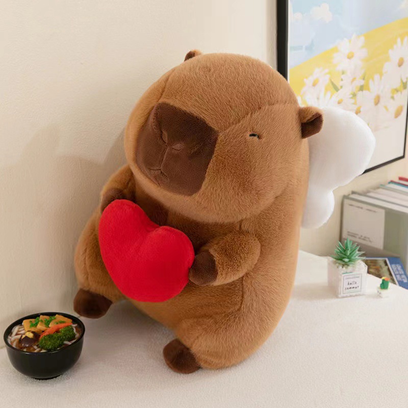 マフラーのカピバラの誕生日の帽子のカピバラの醜い萌えの面白い鼻水のぬいぐるみのぬいぐるみのミンク