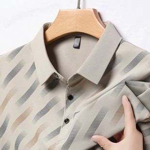 Foreign Trade Cross-Border Men's Polo Shirt Quick-Drying Short-Sleeved Polo Shirt Fashionable Lapel T-Shirt Wholesale Summer Dad Wear