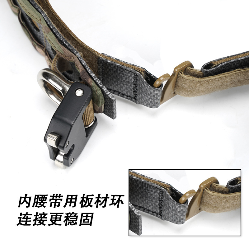 Transfronterizo Amazon táctico bisón cinturón ligero cinturón sellado doble capa Cobra desmontaje rápido hebilla de metal tamaño M