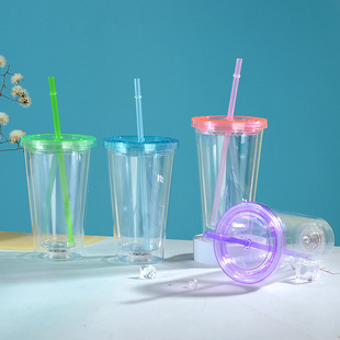 12oz�p������ˮ������LED͸���l���������ܶYƷ16OZ�Ų��W��