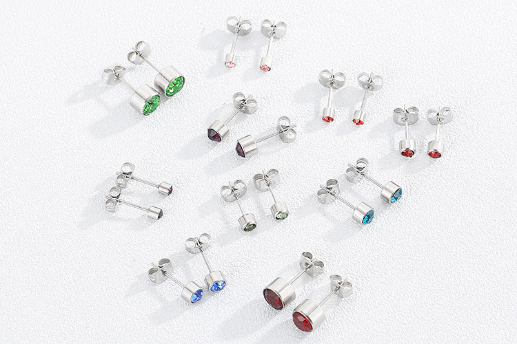 Stainless Steel Rhinestone Simple Earrings Wholesale Jewelry Nihaojewelry display picture 14