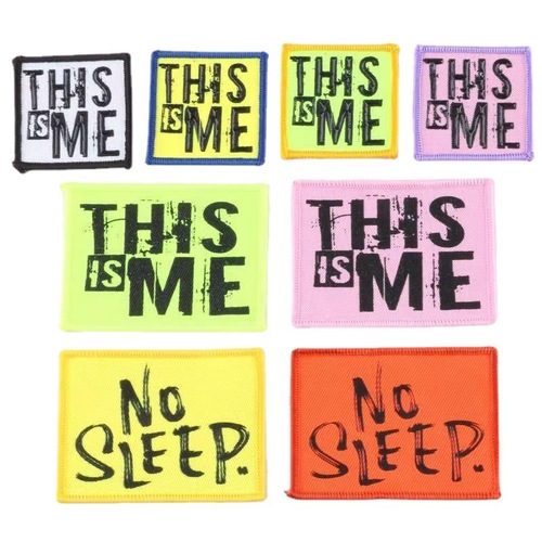  New English Alphanumeric Cloth Label Offset Color Cloth Sticker Rectangular Clothing DIY Color Washable Label