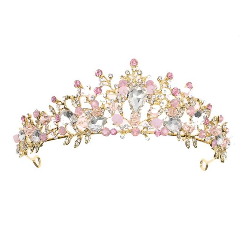 Rosa Frozen Kinderkrone Mit Strass Und Kristall Für Geburtstage_voghion.com