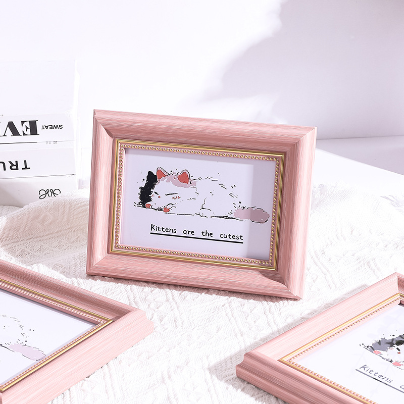 Creativo marco de fotos vintage estadounidense 6 pulgadas 7 pulgadas 8 pulgadas 10 pulgadas marco de fotos de boda cuelga marco de pared marco vacío enmarcado