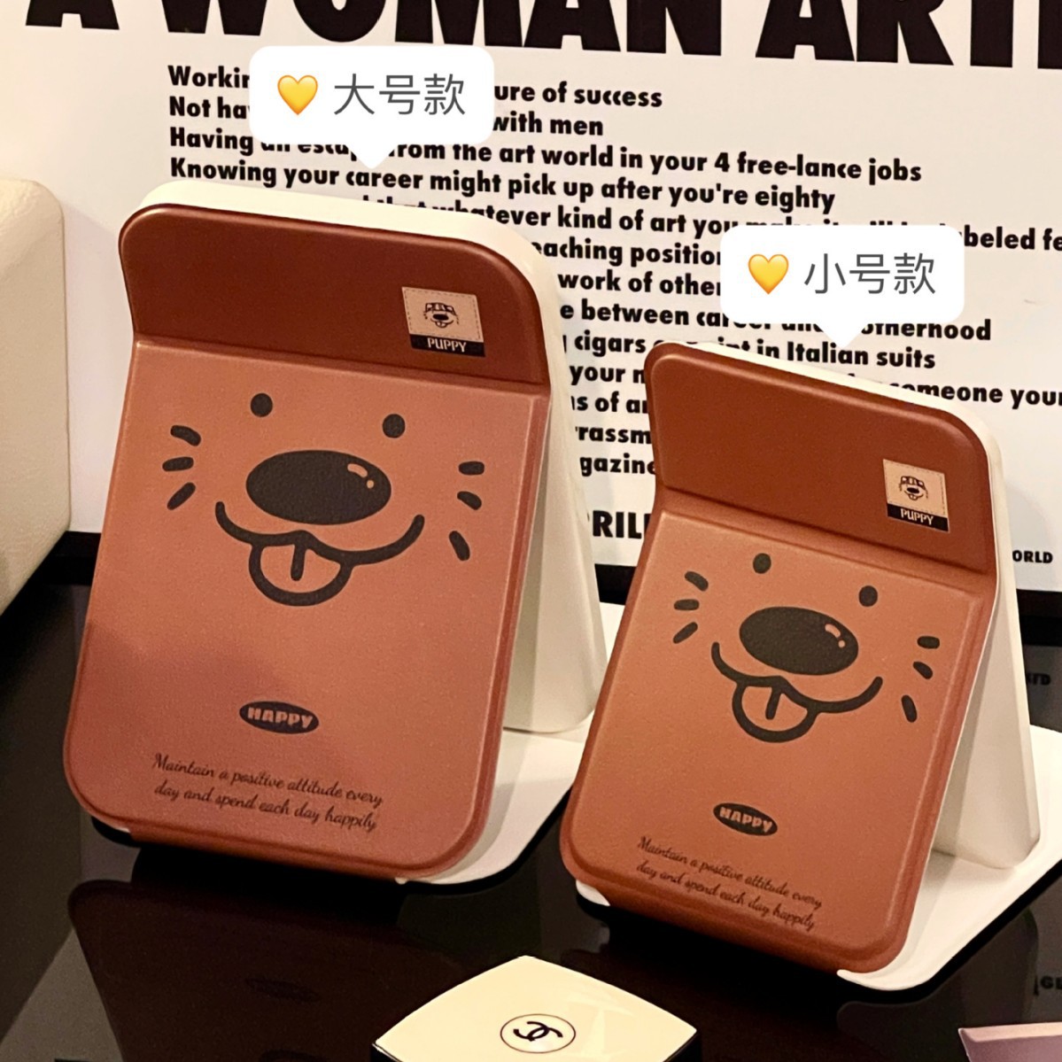 Nuevo espejo de maquillaje plegable LED con lámpara portátil dormitorio de estudiantes de escritorio espejo de relleno de luz para el hogar