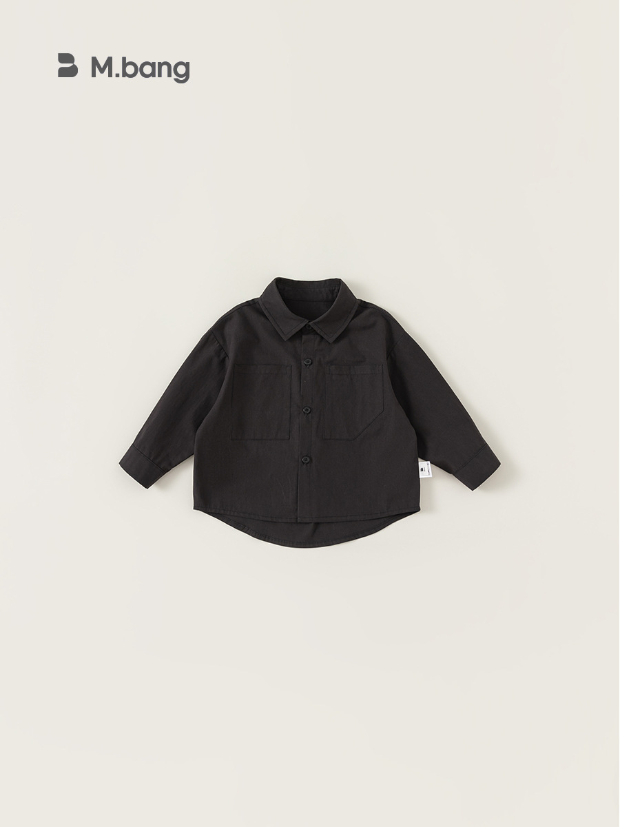 Youbao ropa para niños primavera nuevos productos camisas para niños de manga larga de color sólido camisa de ropa para niños de estilo simple CY84030