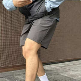昂O抽绳3M反光印花户外骑行跑步透气排汗男女运动科技速干短裤