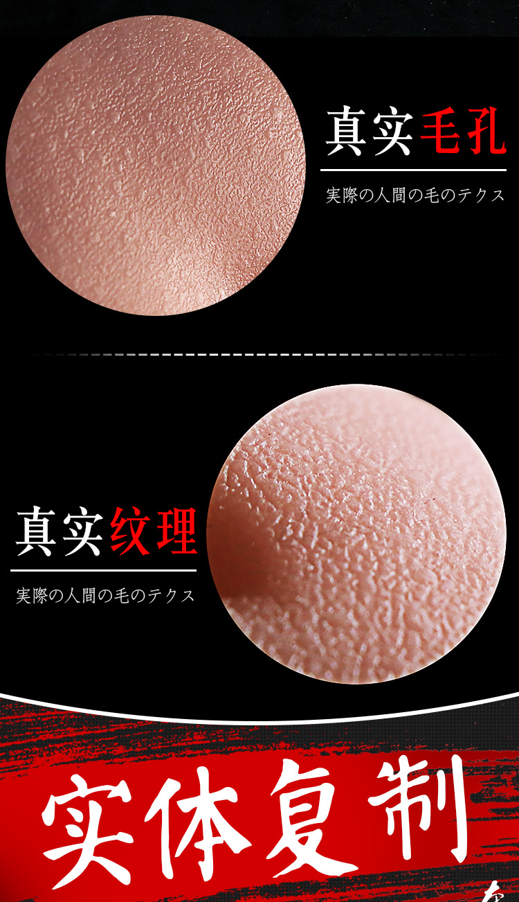 Jiuai Half-Body TPE Male Masturbator with Inverted Mold Texture, Manual Control — detail image 6