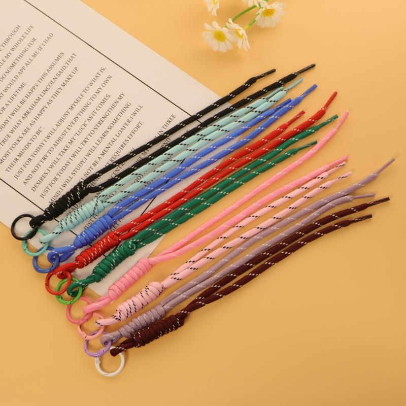 Colorful, handmade braided rope for DIY phone cases, keychains, trendy bags, wrist straps, and other decorative accessories