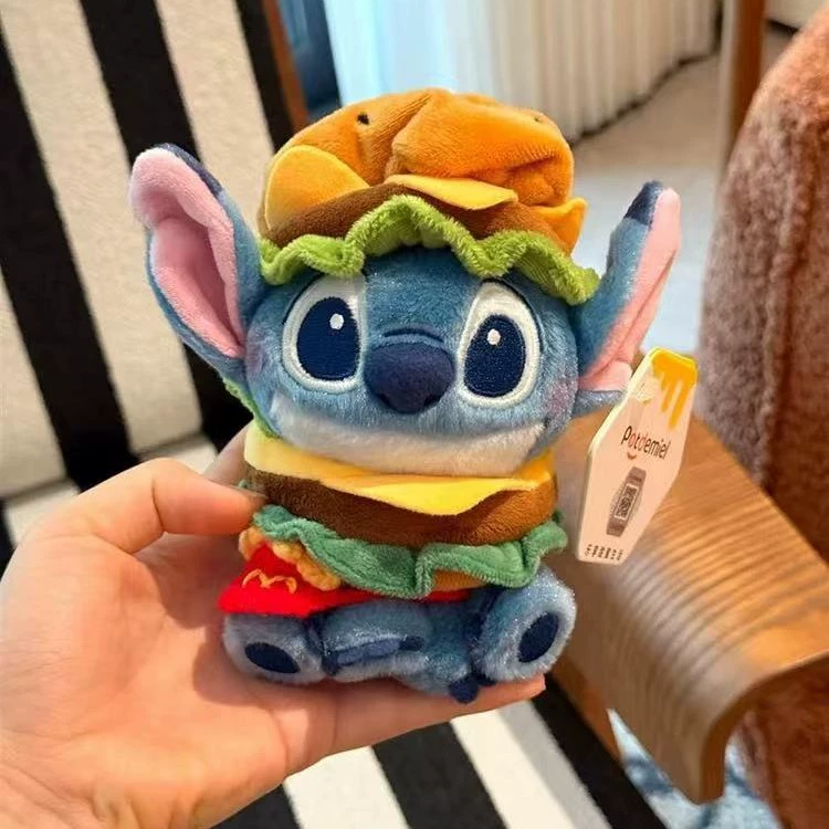 Маленькая красная книжка в том же стиле, 10cm кукла, чехол для головы в виде гамбургера, сменный наряд для куклы, наряд для куклы, стежка гамбургера.